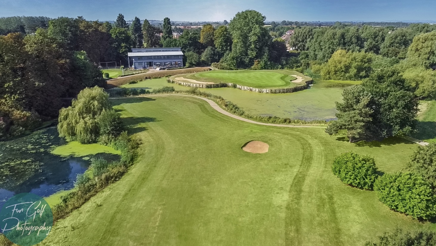 drone golf marketing photography